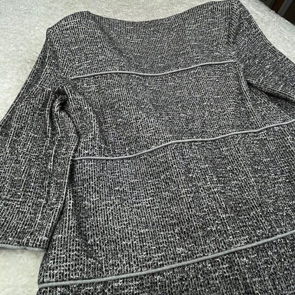 Cabi The Times Jacket 3/4 Sleeve Tweed Black White - Picture 11 of 13